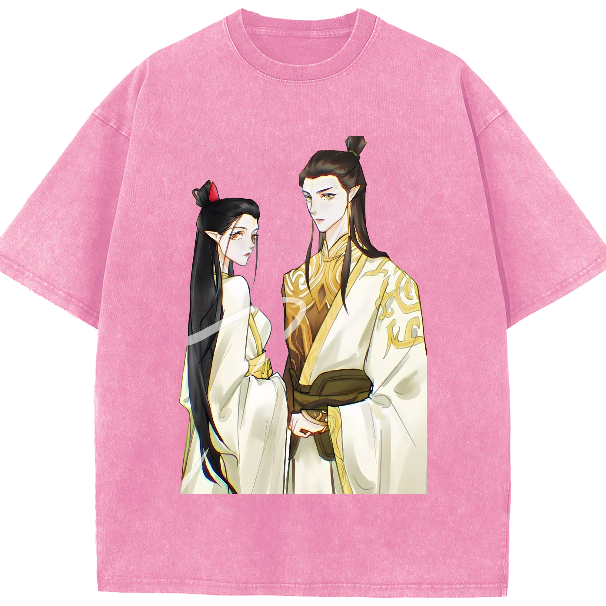 （画像用） Ne Zha 2 ナタ 魔童の大暴れ 綿100% ヴィンテージ風 半袖Tシャツ（フロントプリント）